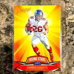 SAQUON BARKLEY RISING STARS CARD NFL GIANTS 2019